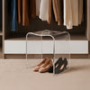Acrylic Stool Seat 250lbs Clear Acrylic Shower Stool Waterproof Transparent