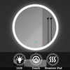 Round Bathroom Mirror with Bluetooth 3 LED Lights Illuminated Demister