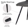 Dining Chairs 2 New Velvet / Faux Leather Seat Metal Legs Dining room Chair