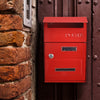 Outdoor Wall Mounted Mailbox Lockable Steel Mail Letter Post Secure Box Postbox