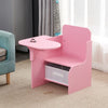 2 in 1 Children Chair Desk with Storage Bin Mysize Arts Craft Snack Toddler Kids