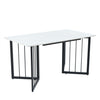 Dining Table 140 x 80 cm Rectangle Marble Effects Kitchen Table with Metal legs