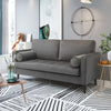 Modern Velvet Tufted Couch Upholstered Sofa Chair Loveseat with 2 Pillows Lounge