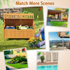 Outdoor Storage Bench Deck Box Patio Wood Storage Bench 125L Storage Seating