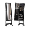 Mirrored Jewelry Armoire Bedroom Standing Jewelry Cabinet Storage Organizer