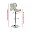 Set of 2 Bar Stools White Swivel Gas Lift PU Leather Breakfast Chairs Barstool