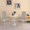 Modern Wood Grain Bar Table with Square/Round Tabletop and Metal Base Home Pub