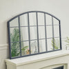 Large Window Garden Mirror Wall Mounted Metal Frame Floral Indoor Outdoor Decor
