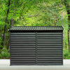 9X5FT Large Metal Garden Shed Outdoor Tools Bike Storage House Galvanized Steel