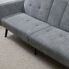 Sofa Bed Chenille Fabric w Cup Holders 3 Seater Click Clack Living Room Recliner