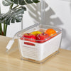 Fridge Organizer Veg Fruit Boxes Drain Basket Kitchen Storage Containers Pantry