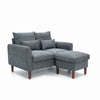 Modern L-Shaped Corner Sofa 2 3 Seater Armchair Couch With Footstool