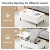 Coffee Table Lift Up Top With Storage Shelf Living Room Home Office White