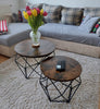 Industrial Style Coffee Table Set Vintage Retro Living Room Furniture Metal Side