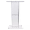 Acrylic Podium 47" Podium Stand Table Reading Surface w/ Storage Shelf