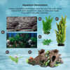 Fish Tank Aquarium Cabinet Black 300L 65 Gal LED White Gravel + Ornaments