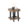2 x Contemporary Coffee Side Table with Metal Legs & Detailing 400mm W