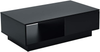 LED Coffee Table Storage Drawer Shelf RGB Lights Modern Living Room Black