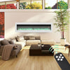 White 60'' Electric Fireplace LED Flames Inset Wall/Freestand Heater with Remote