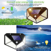 4X 100LED Solar Power PIR Motion Sensor Wall Lights Outdoor Garden Security Lamp