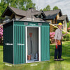 4X6ft Metal Shed Garden Storage Waterproof Tool Shed with Base Utility Container