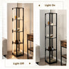Floor Lamp with Shelves Tall standing Light with 3-Levet Dimmable LED Bulbs