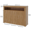 Living Room 3 Doors Sideboard Buffet Cabinet Cupboard TV Stand with LED Light