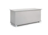 Ottoman Storage Chest Grey Toy Chest Bedding or Blanket Box Large Wooden