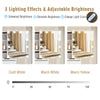 LED Vanity Table Set Sliding Lighted Mirror Dressing Table 6 Drawer Dresser Desk