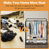 Heavy Duty Double Clothes Rail Rack Garment Hanging Display Stand Shoes Shelves