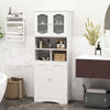 148cm Tall Bathroom Cabinet Freestanding Storage Cabinet-White