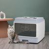Large Self-Cleaning Hooded Cat Litter Box Enclosed Kitten Toilet Box Potty Tray