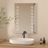 LED Bathroom Mirror with Shaver Socket Demister Illuminated Lights Touch Control