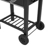 57cm Charcoal Grill BBQ with Thermometer, Stand Wheels& Cooker with Porcelain
