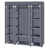 NEW Large Fabric Canvas Wardrobe with Hanging Shelving Clothes Storage Closet UK
