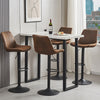 1/2/3/4x Bar Stools Adjustable Breakfast Kitchen Stools Velvet Swivel Gas Lift