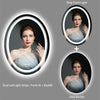 Large Oval Wall LED Bathroom Mirror Dimmable Vanity Mirror Backlit+Front-Lighted