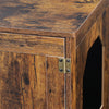 Retro Hidden Cat Litter Box Wooden Cabinet Furniture Indoor Cat House Nightstand