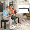 Outdoor Bench 2-3 People Weatherproof Seating Garden Bench Black
