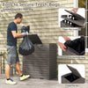Outdoor Double Bin Trash Can 235L Large Capacity Waste Bin w/ Liquid Tray