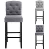 2/4x Bar Stools High Counter Linen padded Chair Pub Kitchen Breakfast Barstool