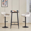 2x Bar Stools Breakfast Comfortable Swivel Gas Lift Kitchen Stool Leather Chairs