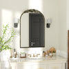 Traditional Arched Wall Mirror Gold Baroque Inspired Carved Framed Vanity Mirror
