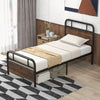 Single Bed Frame w/ Headboard & Footboard Heavy-duty Metal Platform Bed Frame