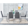 3 Colours Dining Table and 4 / 6 Padded Chairs Set Home Kitchen Furniture New
