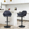 2 x Bar Stools Faux Leather Kitchen Breakfast Barstool Pub Chairs Cafe Stools