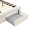UPHOLSTERED BED 4FT6 DOUBLE BED FRAME WITH LED HEADBOARD FOR ADULTS, TEENAGERS
