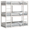 Tripe Bunk Bed White 80x200 Solid Wood Pine W9J1