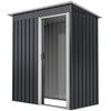 5 x 3ft Garden Storage Shed Sliding Door Sloped Roof Tool, Black