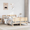 Bed Frame with Headboard 150x200 King Size Solid Wood Pine M8N3